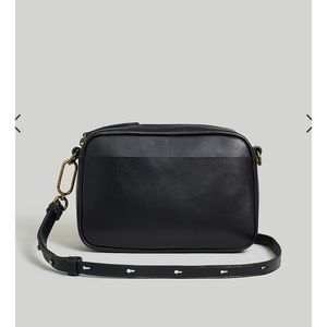 The Leather Carabiner Mini Crossbody Bag- black new but no tags.